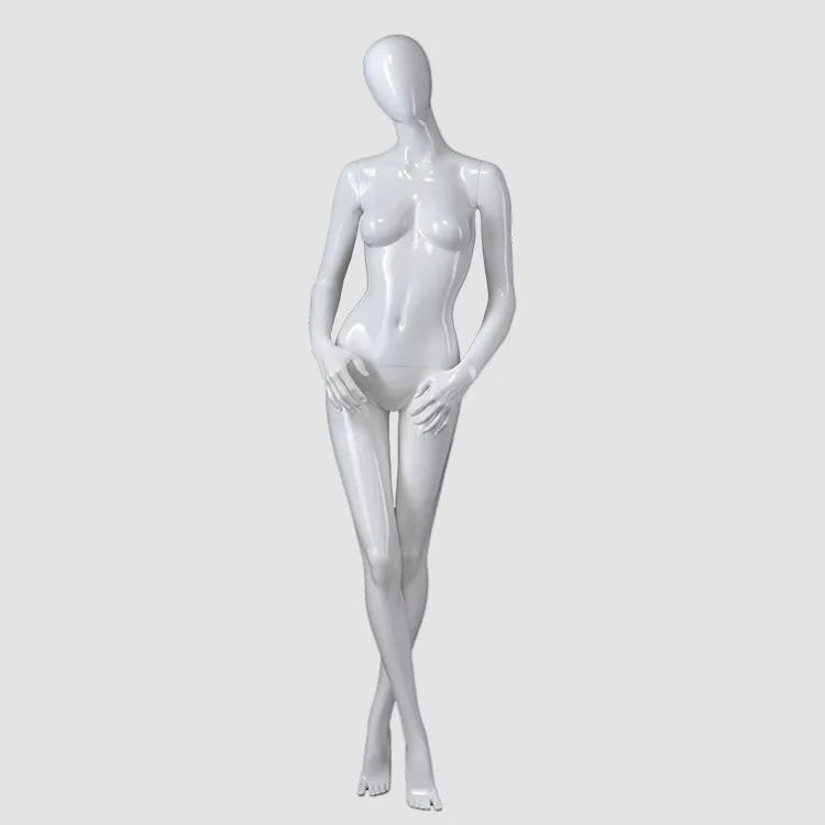 F-2202-AH Fashion likelife looking female mannequins glossy white standing