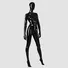 F-2204-AH  Black female full body fiberglass mannequin for garment window display