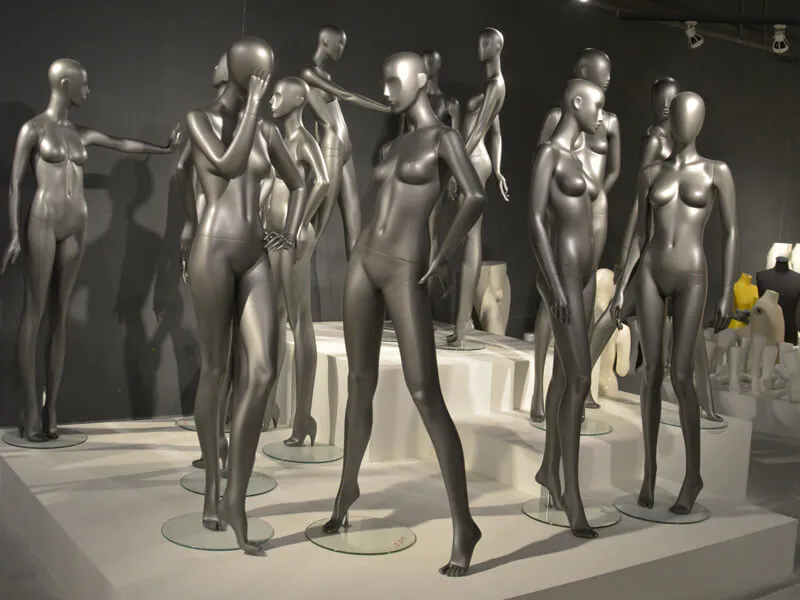 Grey black female mannequin