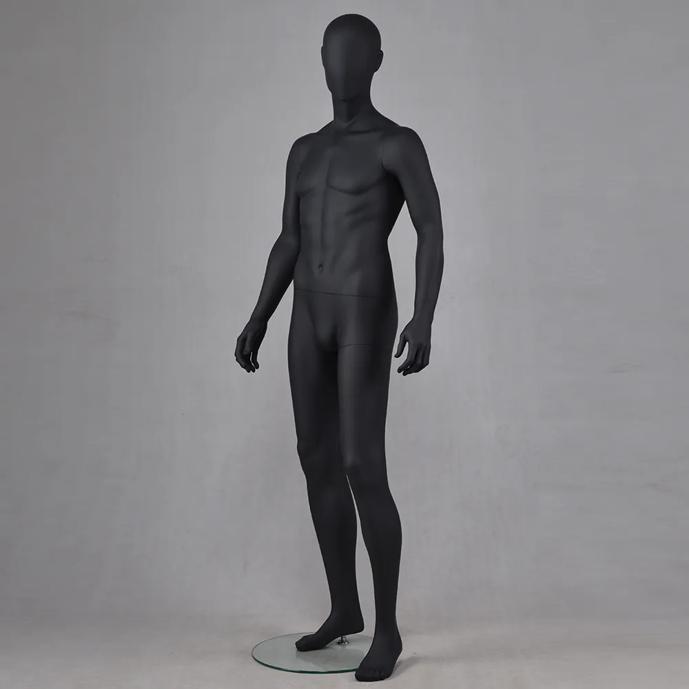YB-5 High fashion hot sale black color male standing mannequin