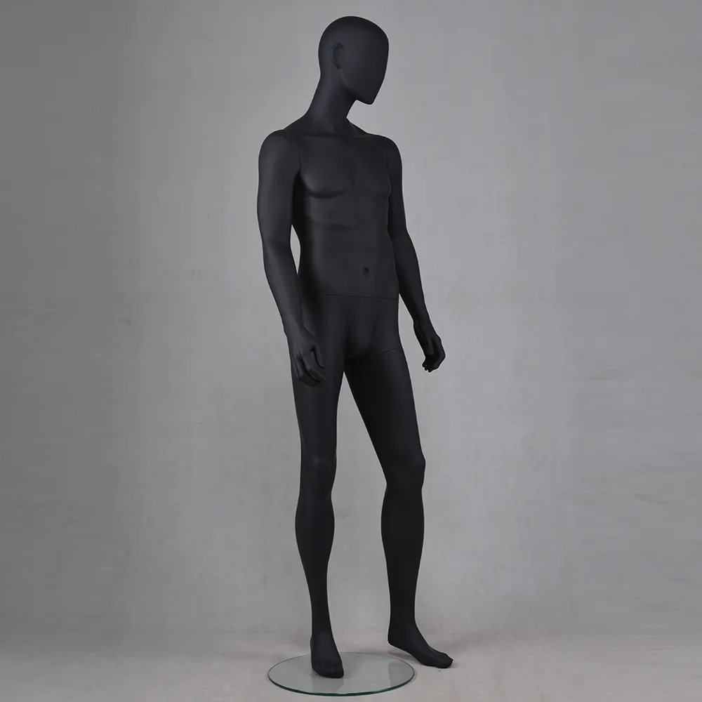 YB-5 High fashion hot sale black color male standing mannequin