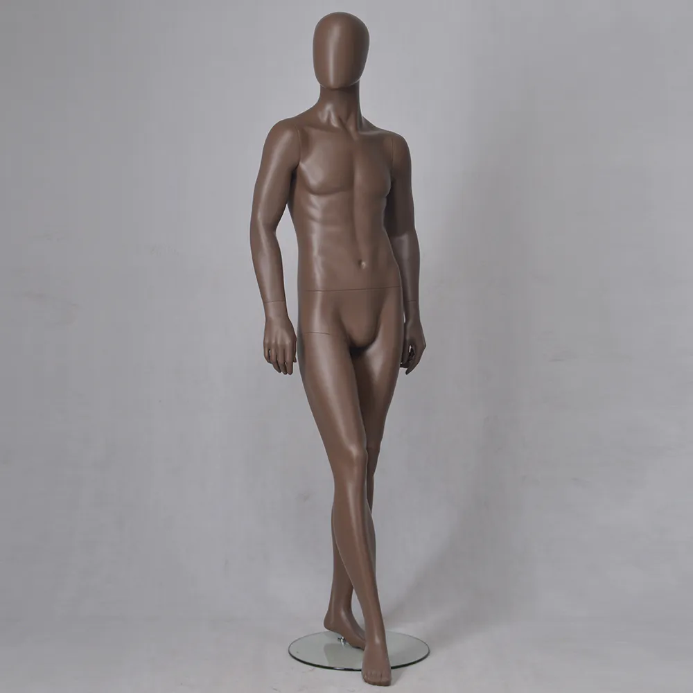 YB-3 African style standing male mannequin brown color mannequin men for display