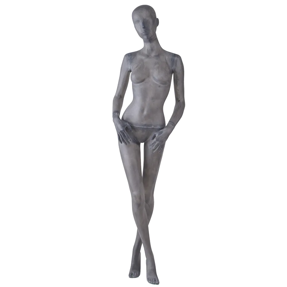TG-7 Vintage transparent female standing mannequin for display