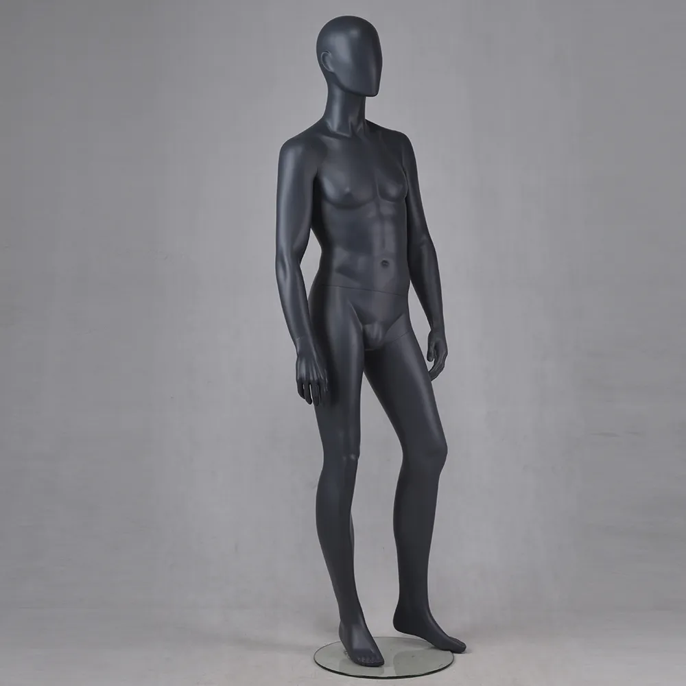 M-2201-AH Matte black male mannequin full body muscle mannequin men for business suit display