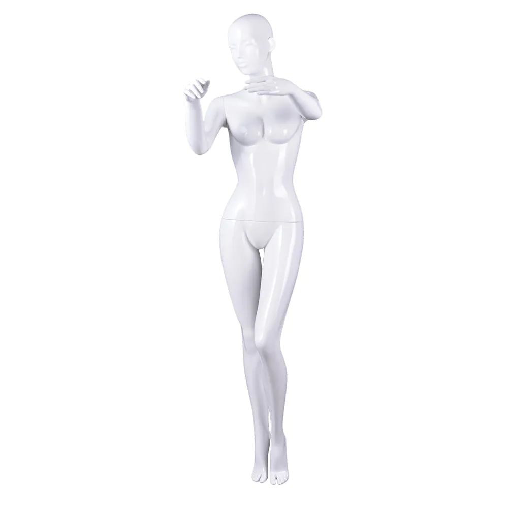 RNF-4 Glossy white color female full mannequin sexy female window display dummy mannequin