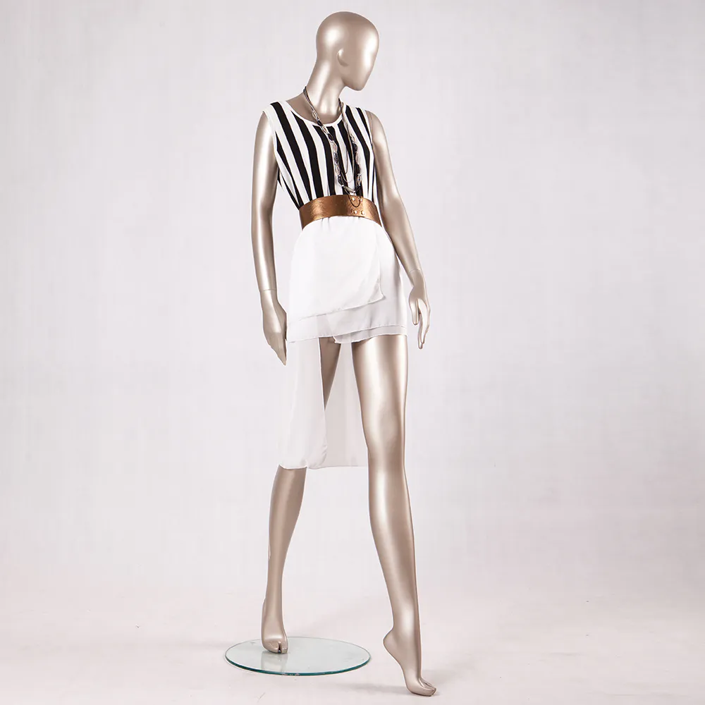 90-S3 Champagne gold female mannequin full body clothing dummy mannequin for women dress display