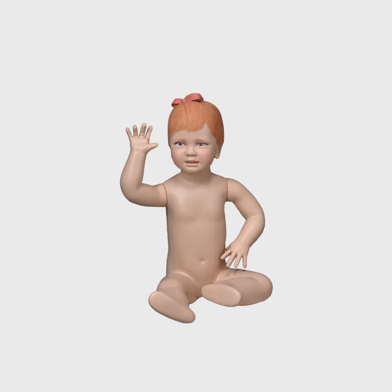 Sitting manikin realistic baby mannequins for sale