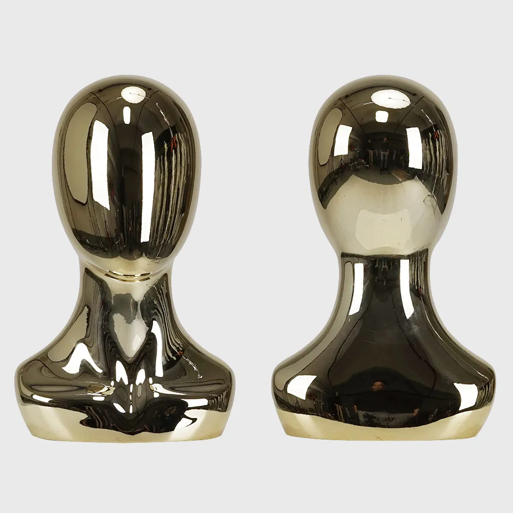 Custom chrome mannequin head gold head mannequin for sale