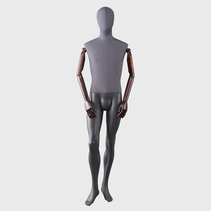 Fashion male mannequins egghead linen mannequin full body