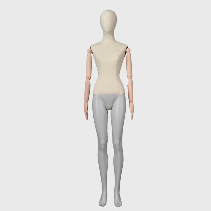 Fashion model mannequin full body sexy women dress form with wooden arms