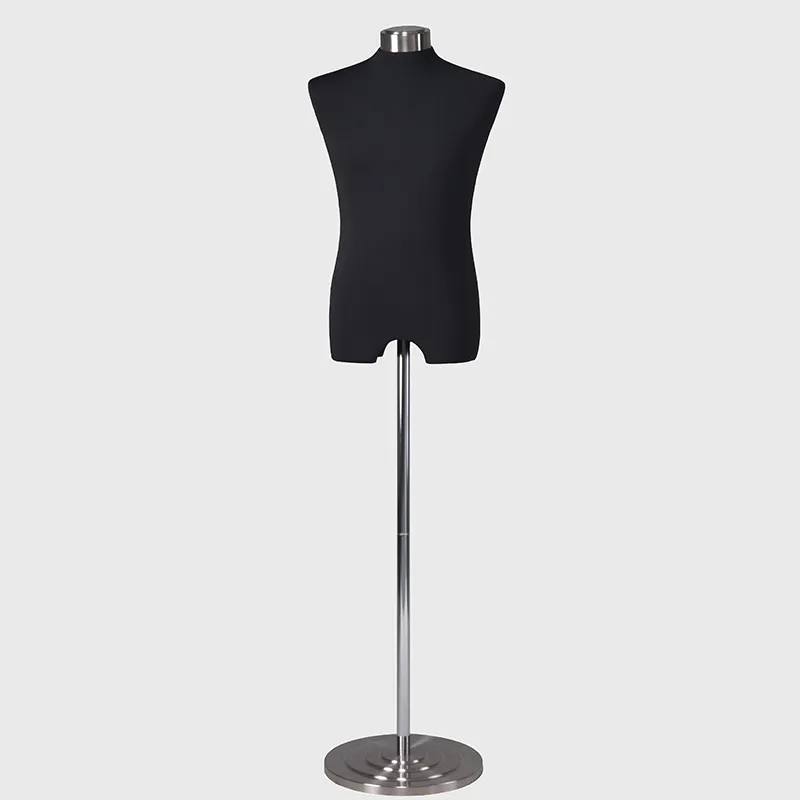 Black male dress form male half body tailor dummy