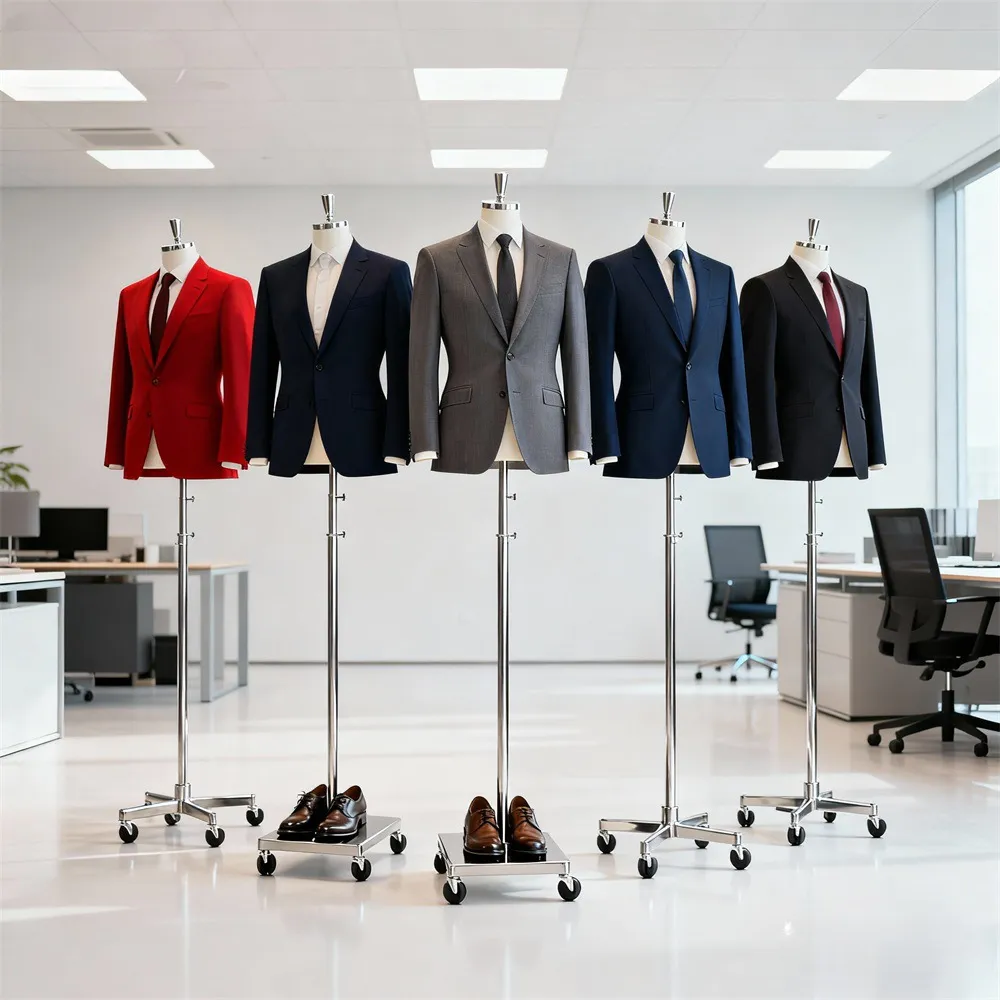 Customizable Linen Fabric Half Body Mannequin for High-End Suit Display