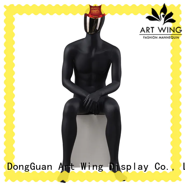 YB-4 Fashion design black full body mannequin male with changable face
