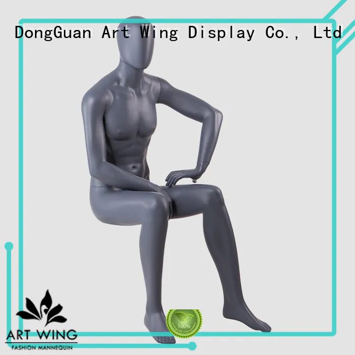 KENT-L Fiberglass sitting male mannequin adjustable for display